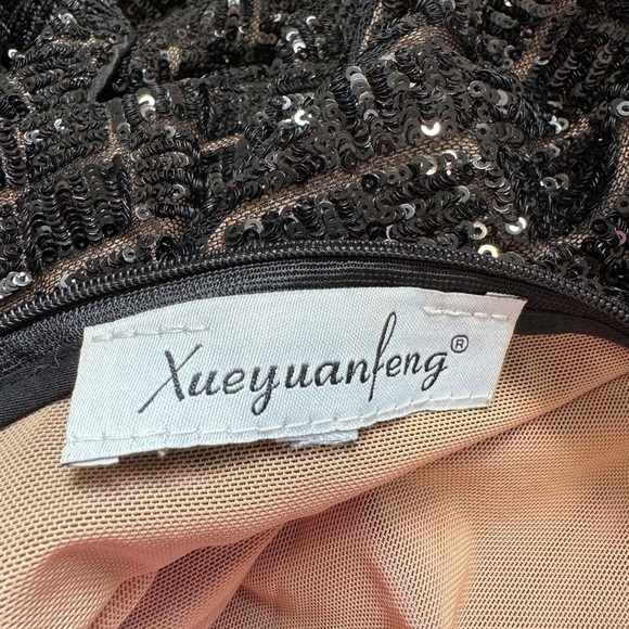 Xueyuanfeng Beaded Black A-Line Mini Dress - Picture 9 of 10